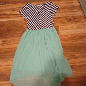 Striped Hi-Low Dress